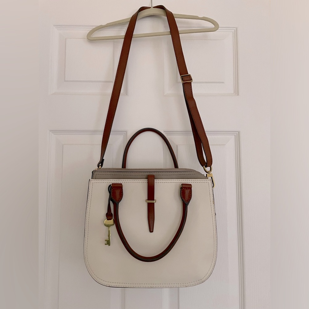 Fossil leather crossbody